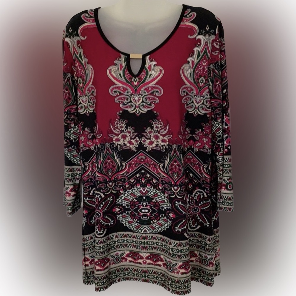 Roz & Ali Blouse - polyester/spandex